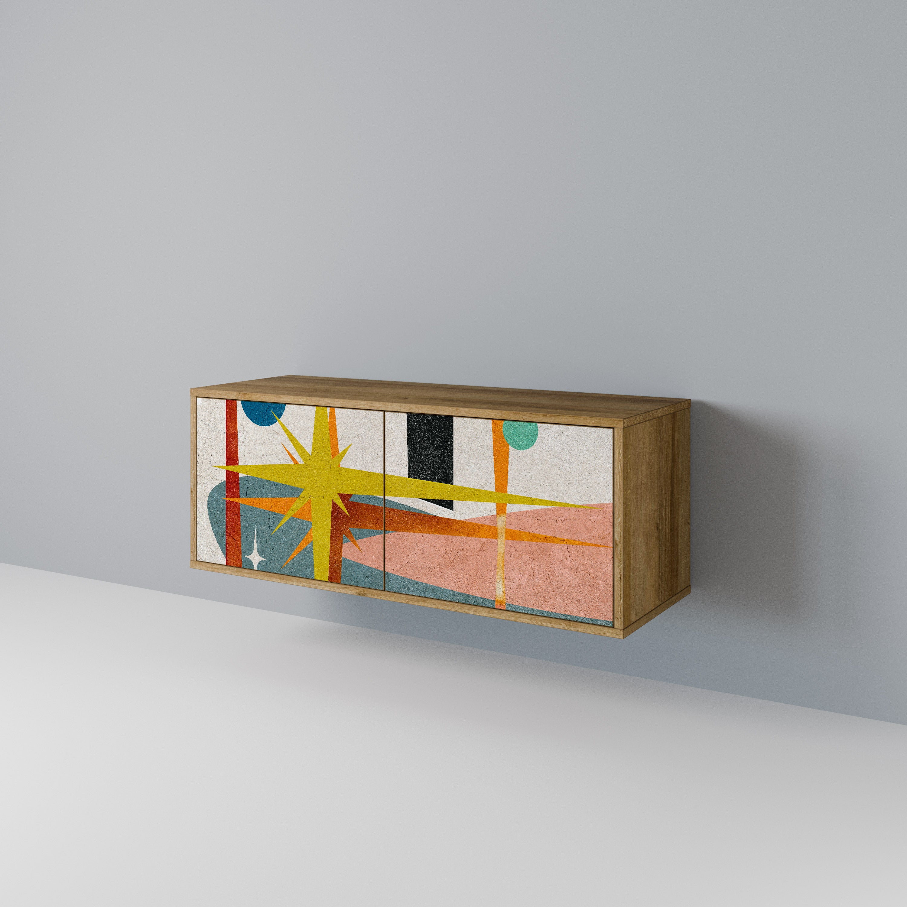 INTERSTELLAR VIBES Kompakt TV-bänk med 2 dörrar