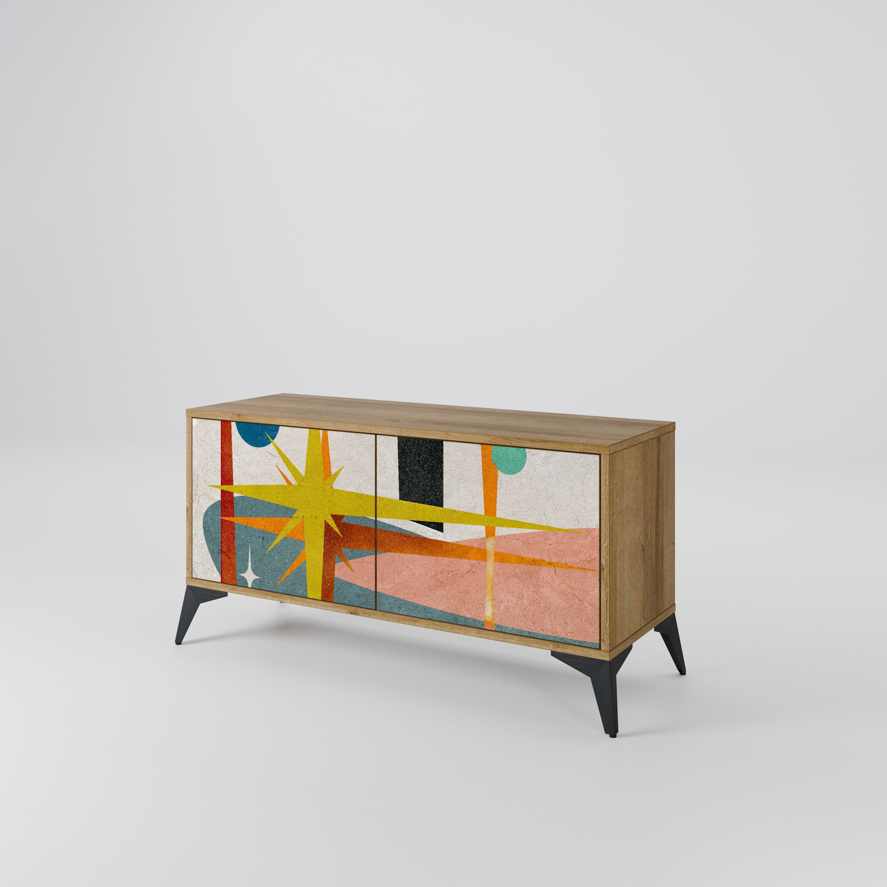 INTERSTELLAR VIBES Kompakt TV-bänk med 2 dörrar