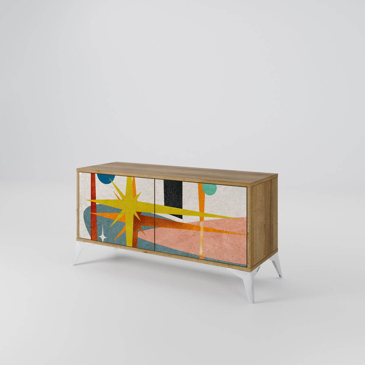 INTERSTELLAR VIBES Kompakt TV-bänk med 2 dörrar