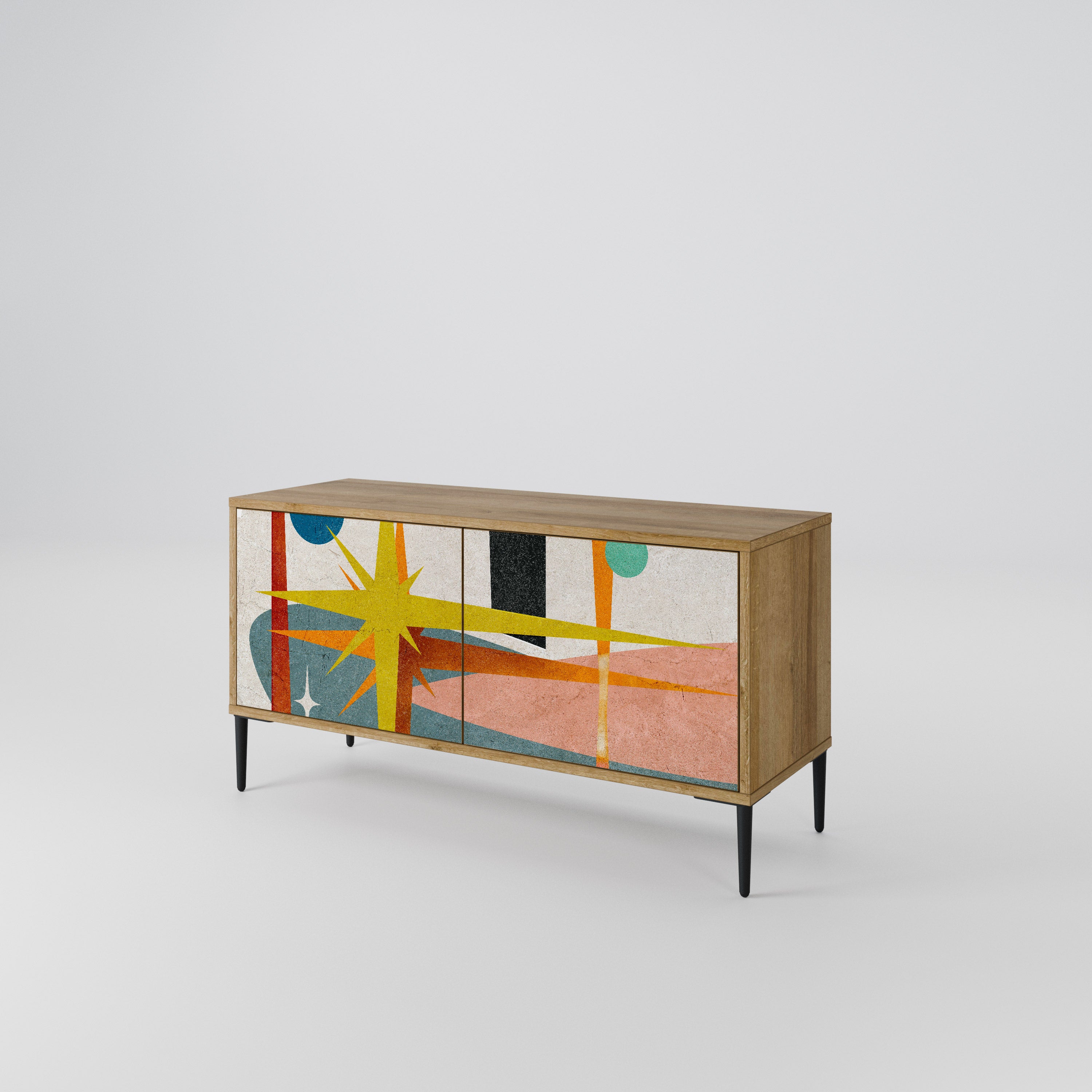 INTERSTELLAR VIBES Kompakt TV-bänk med 2 dörrar