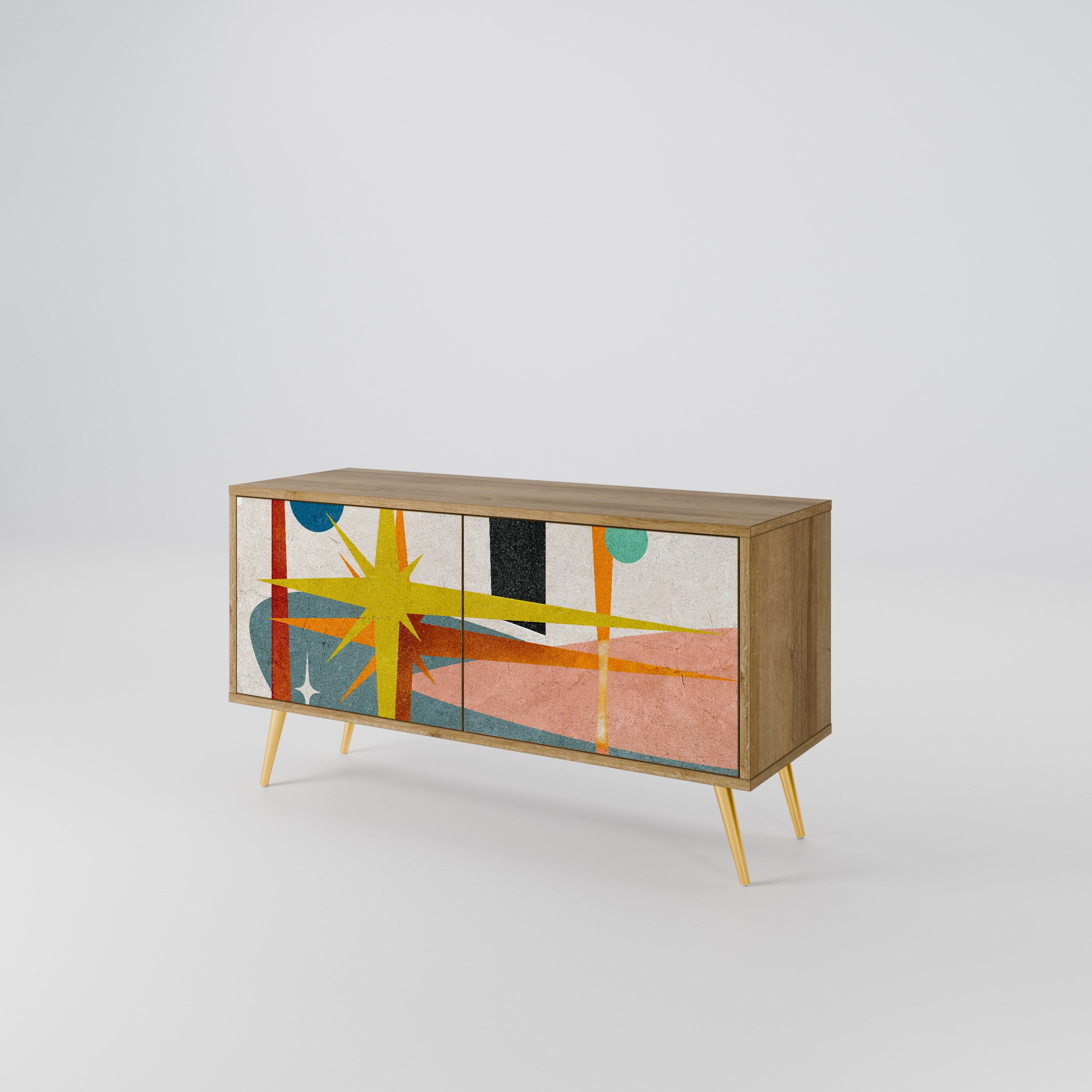 INTERSTELLAR VIBES Kompakt TV-bänk med 2 dörrar