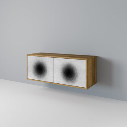 BLACK HOLE Kompakt TV-bänk med 2 dörrar