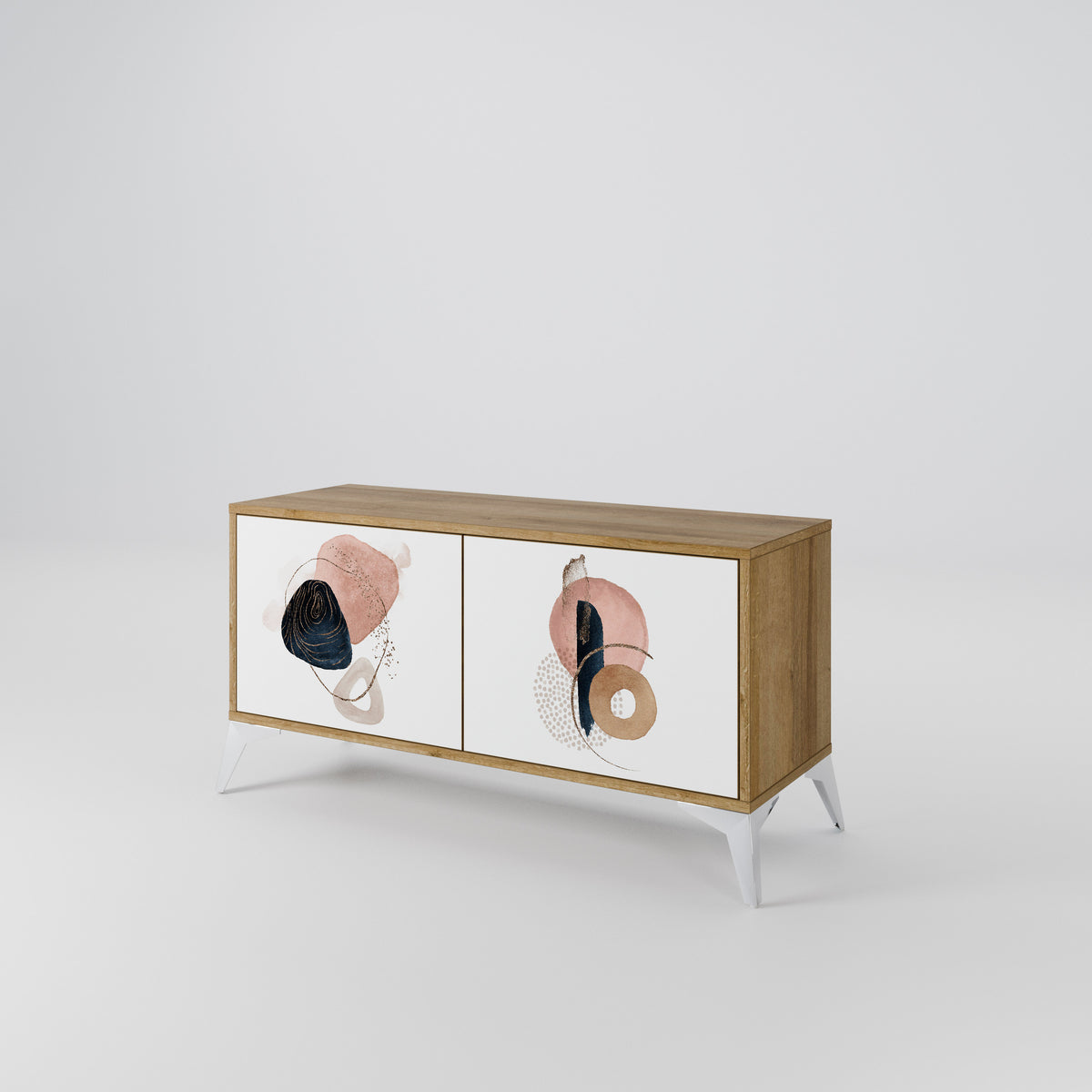 COLORFUL SHAPES Kompakt TV-bänk med 2 dörrar