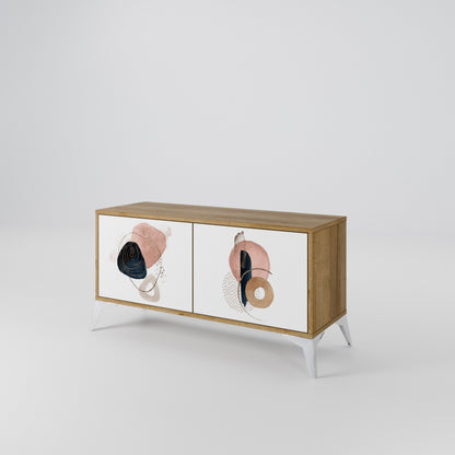COLORFUL SHAPES Kompakt TV-bänk med 2 dörrar