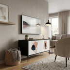 COLORFUL SHAPES Kompakt TV-bänk med 2 dörrar