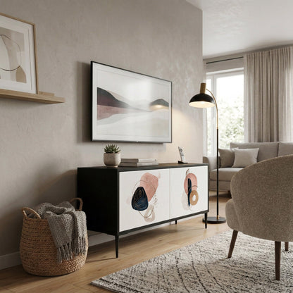 COLORFUL SHAPES Kompakt TV-bänk med 2 dörrar