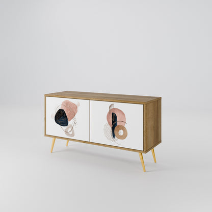 COLORFUL SHAPES Kompakt TV-bänk med 2 dörrar