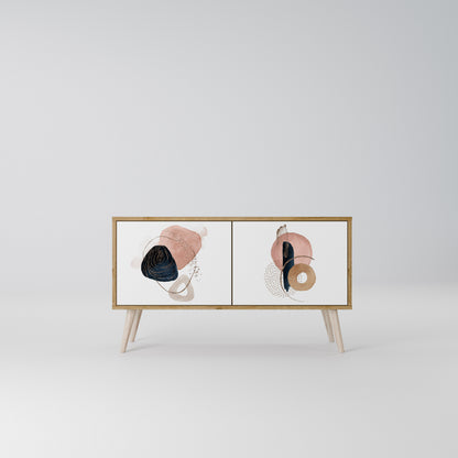 COLORFUL SHAPES Kompakt TV-bänk med 2 dörrar