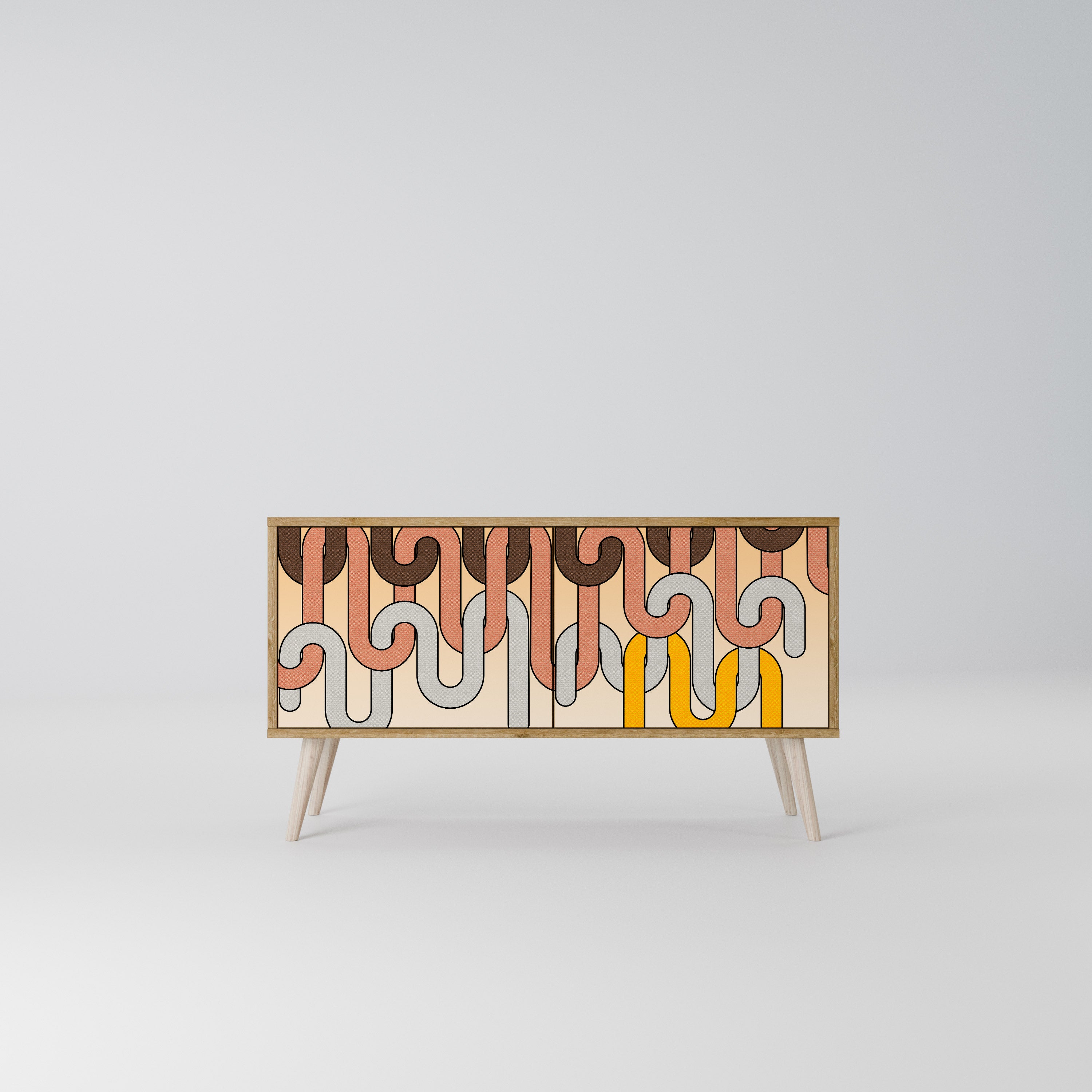 COLORFUL STRINGS Compact 2-Door TV Cabinet