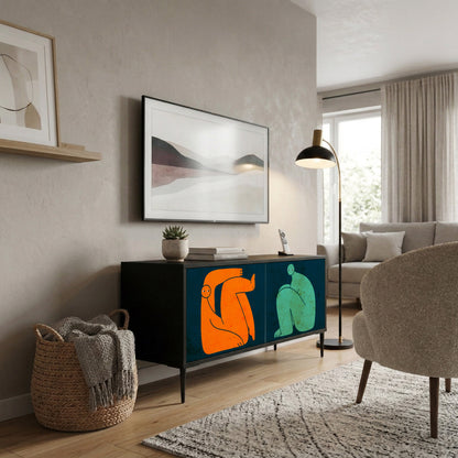 TOGETHER BUT SEPARATELY Kompakt TV-bänk med 2 dörrar