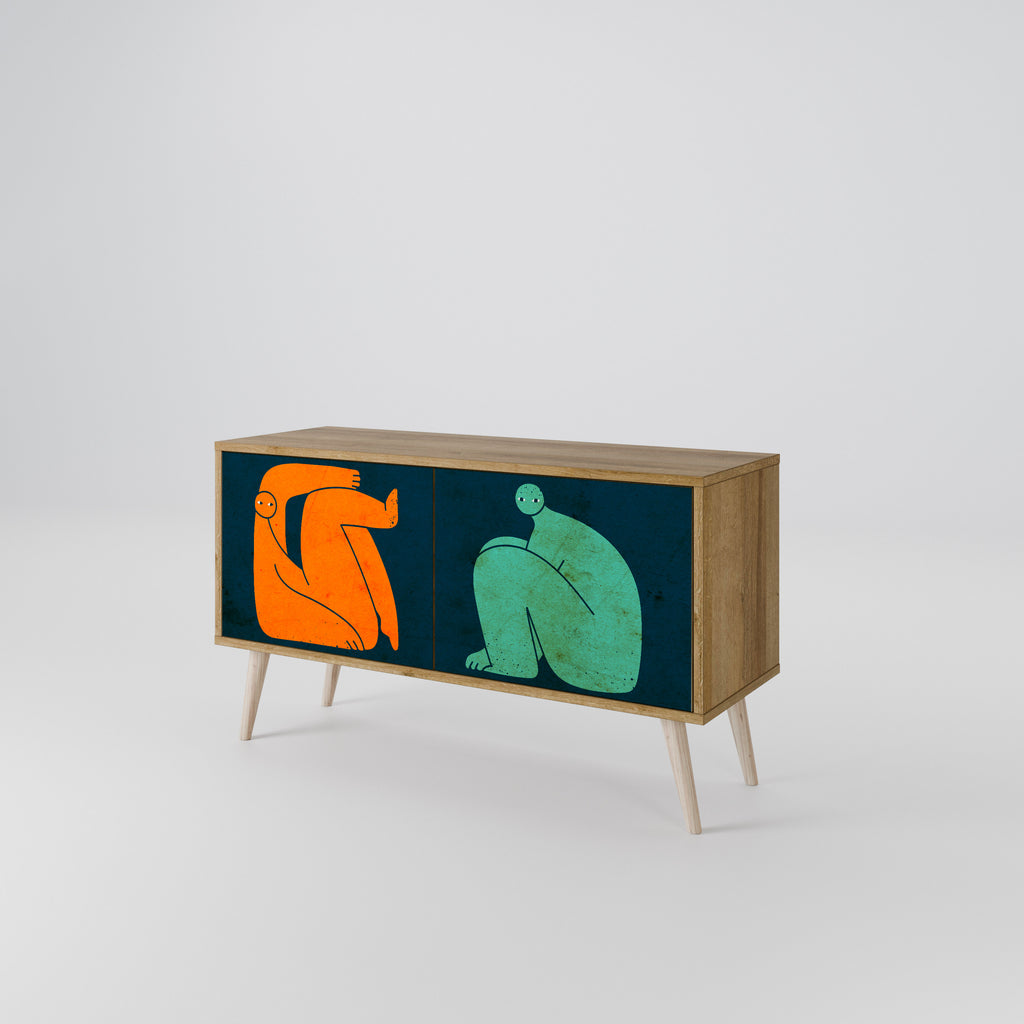 TOGETHER BUT SEPARATELY Compact 2-Door TV Cabinet