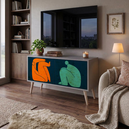 TOGETHER BUT SEPARATELY Kompakt TV-bänk med 2 dörrar