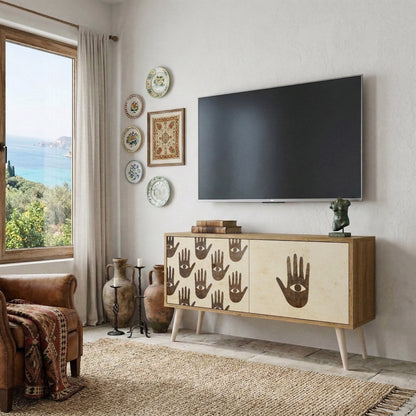 SEE MORE Kompakt TV-bänk med 2 dörrar
