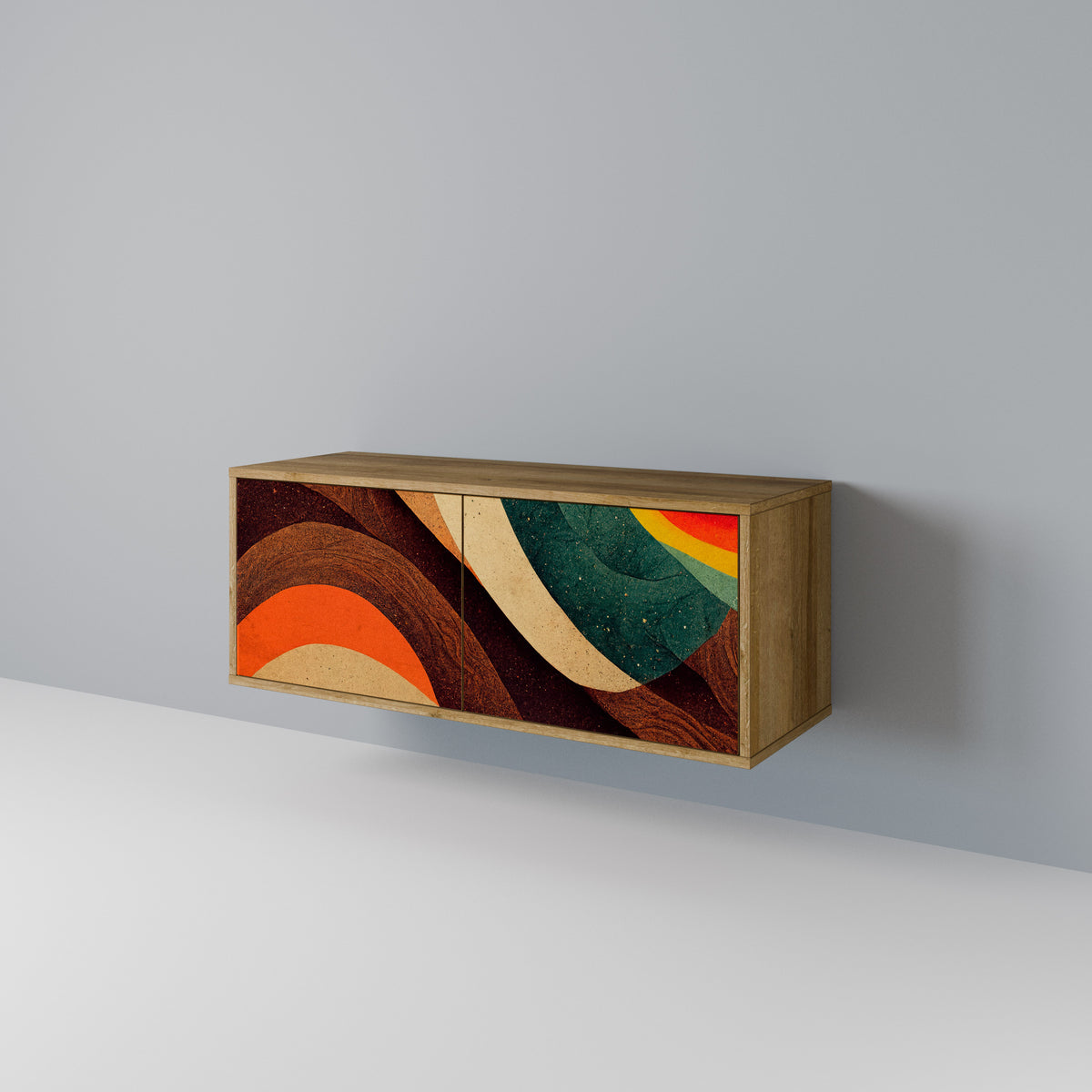 COLORFUL STRANDS Compact 2-Door TV Cabinet