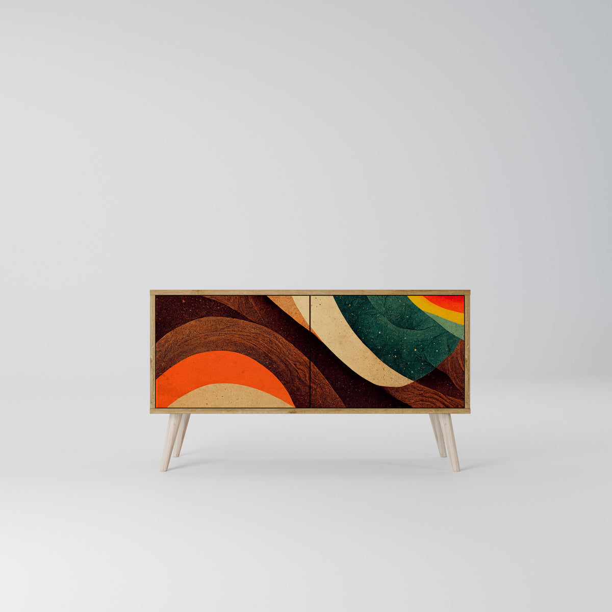 COLORFUL STRANDS Kompakt TV-bänk med 2 dörrar