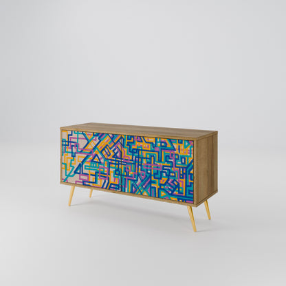 MEMORIES MAP Compact 2-Door TV Cabinet