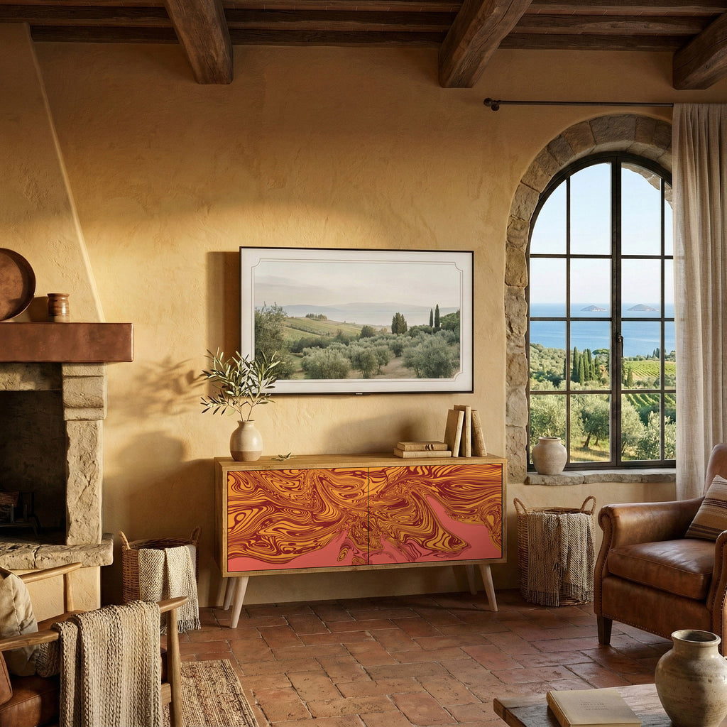 FLOATING THOUGHTS Kompakt TV-bänk med 2 dörrar