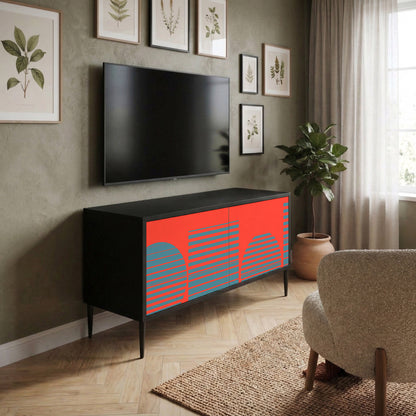 RISING GEOMETRY STARS Kompakt TV-bänk med 2 dörrar