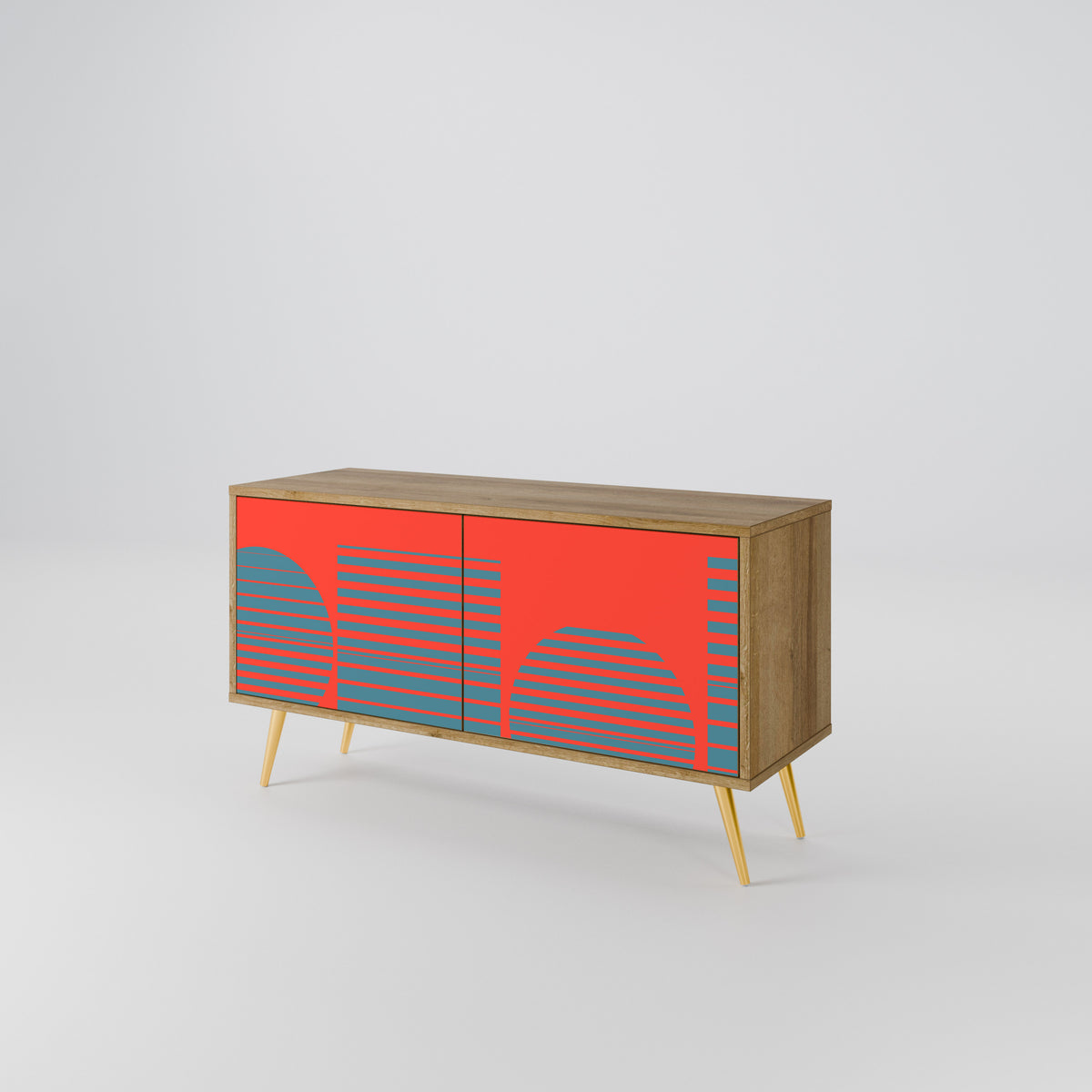 RISING GEOMETRY STARS Compact 2-Door TV Cabinet