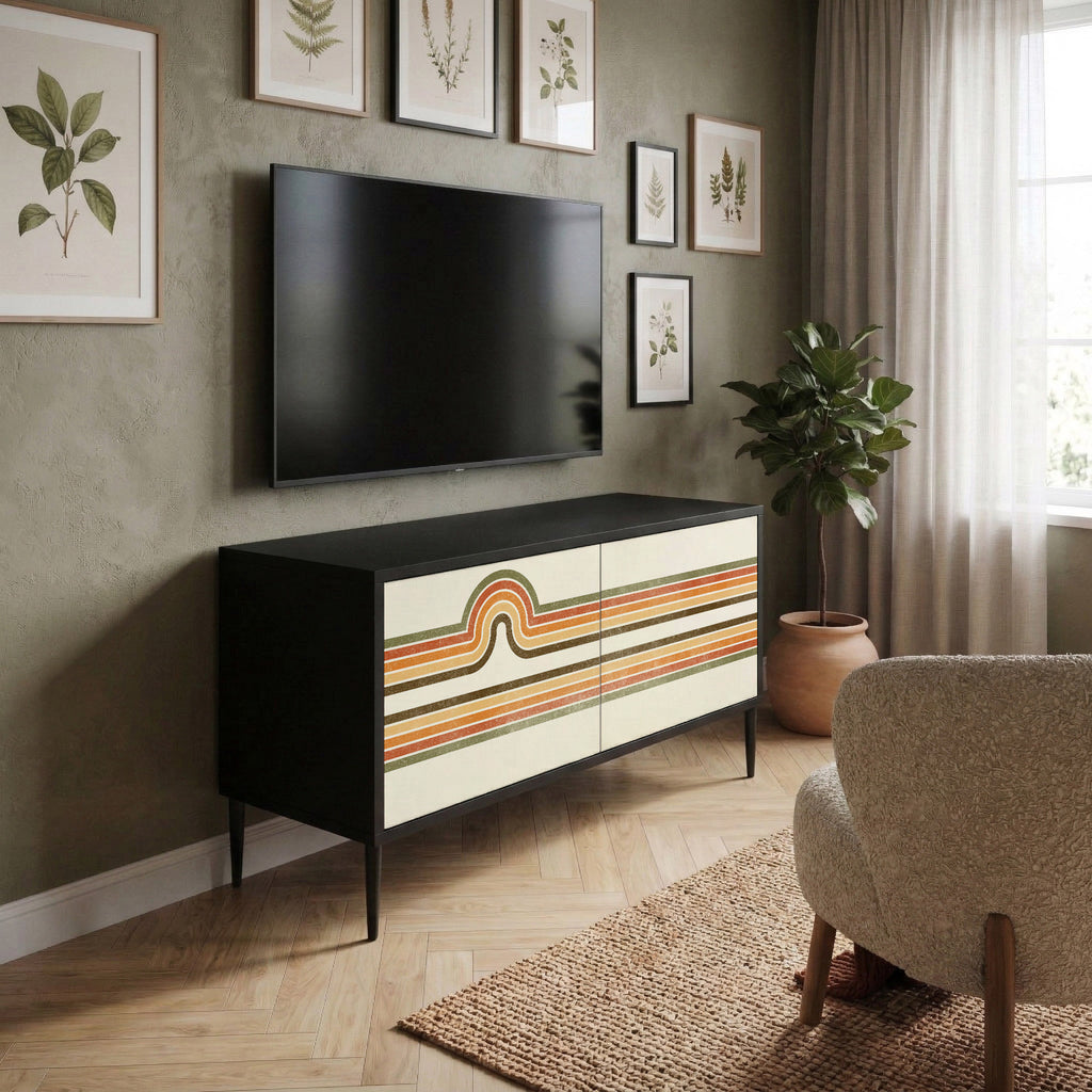 EXCEPTIONAL STREAM Kompakt TV-bänk med 2 dörrar