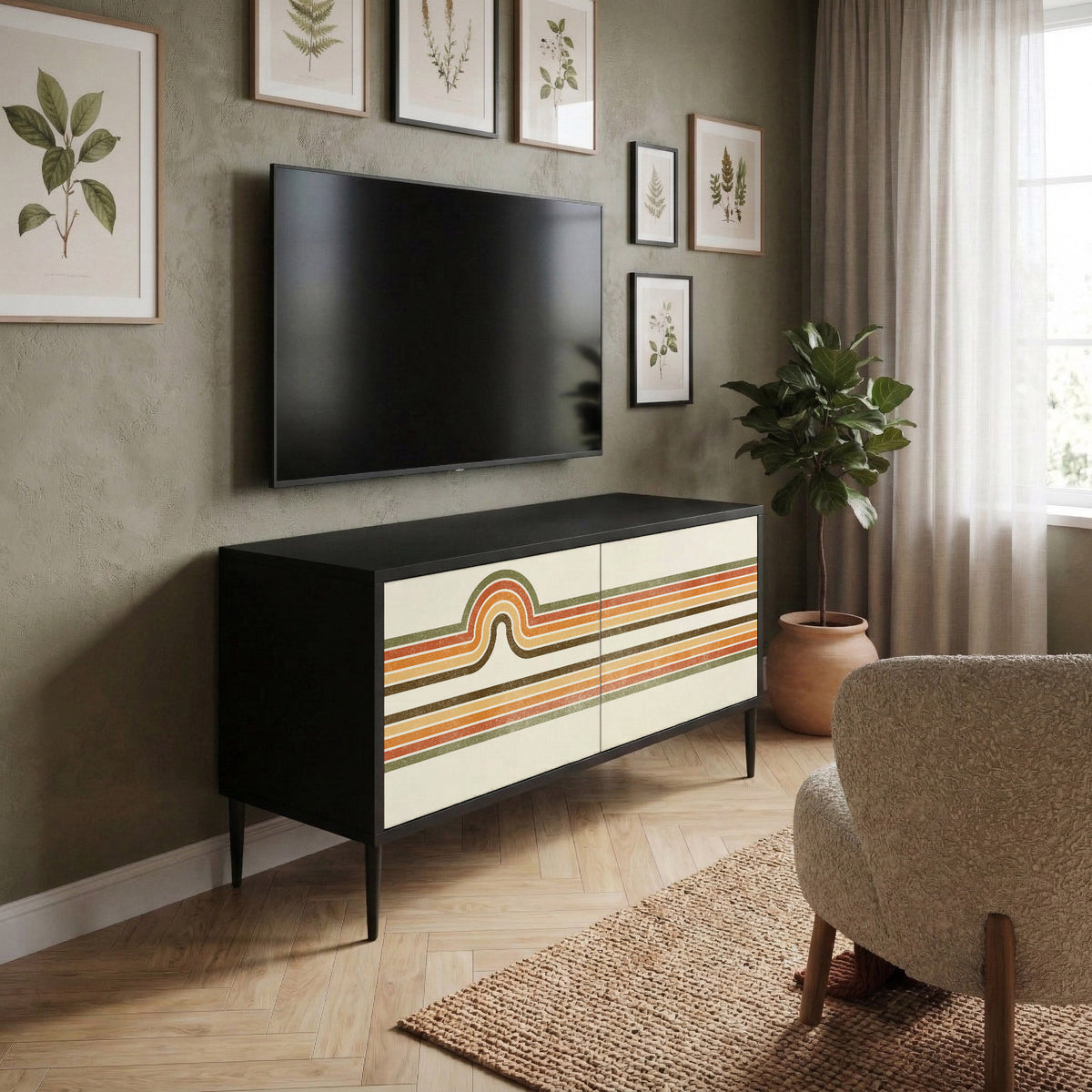 EXCEPTIONAL STREAM Kompakt TV-bänk med 2 dörrar