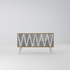SOLID ZIG ZAG Compact 2-Door TV Cabinet