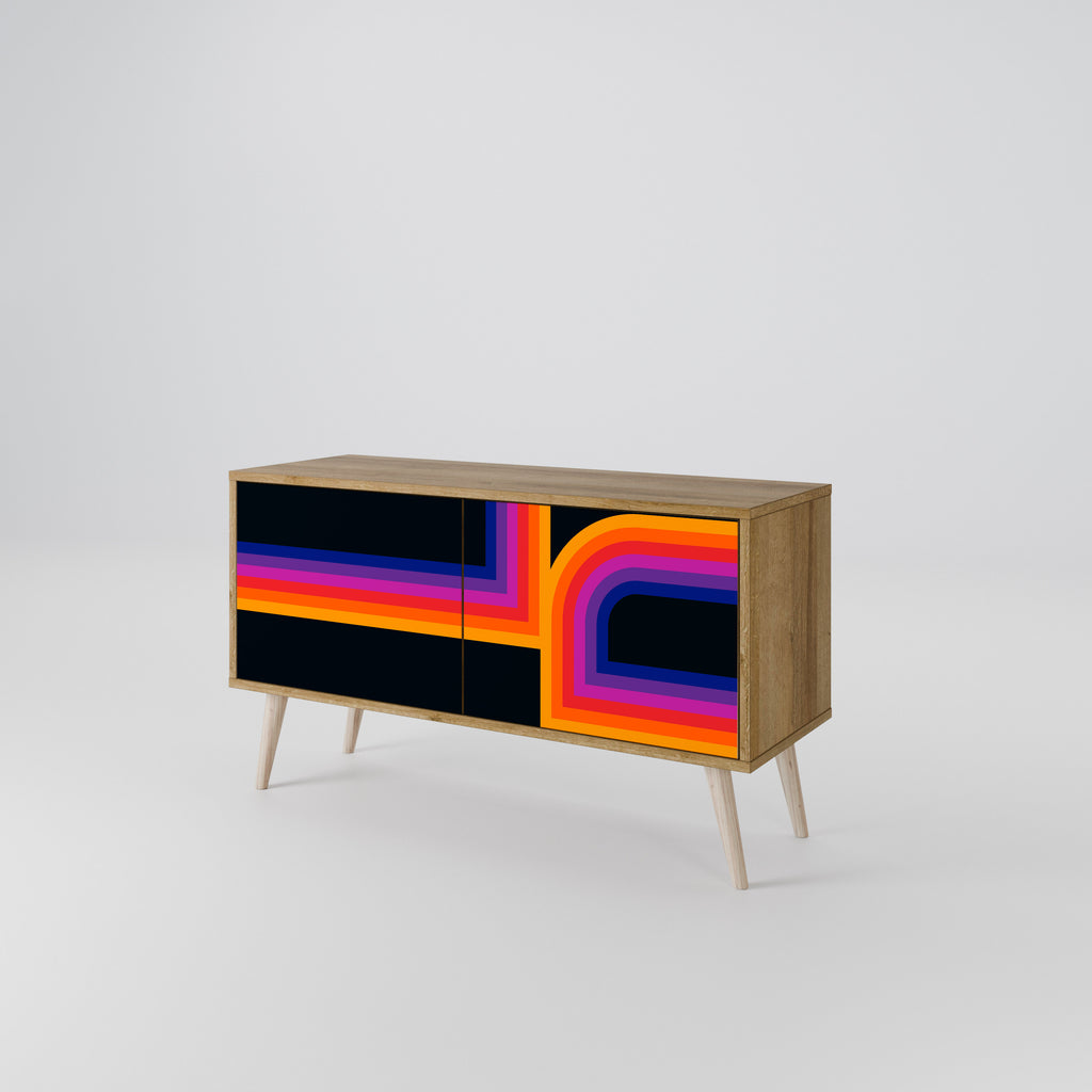 BLINDED BY THE LIGHTS Compact 2-Door TV Cabinet