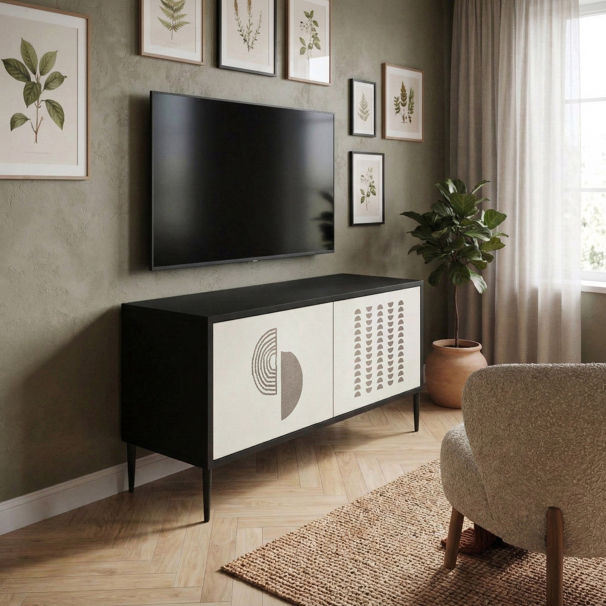 HARMONY ESSENCE Kompakt TV-bänk med 2 dörrar