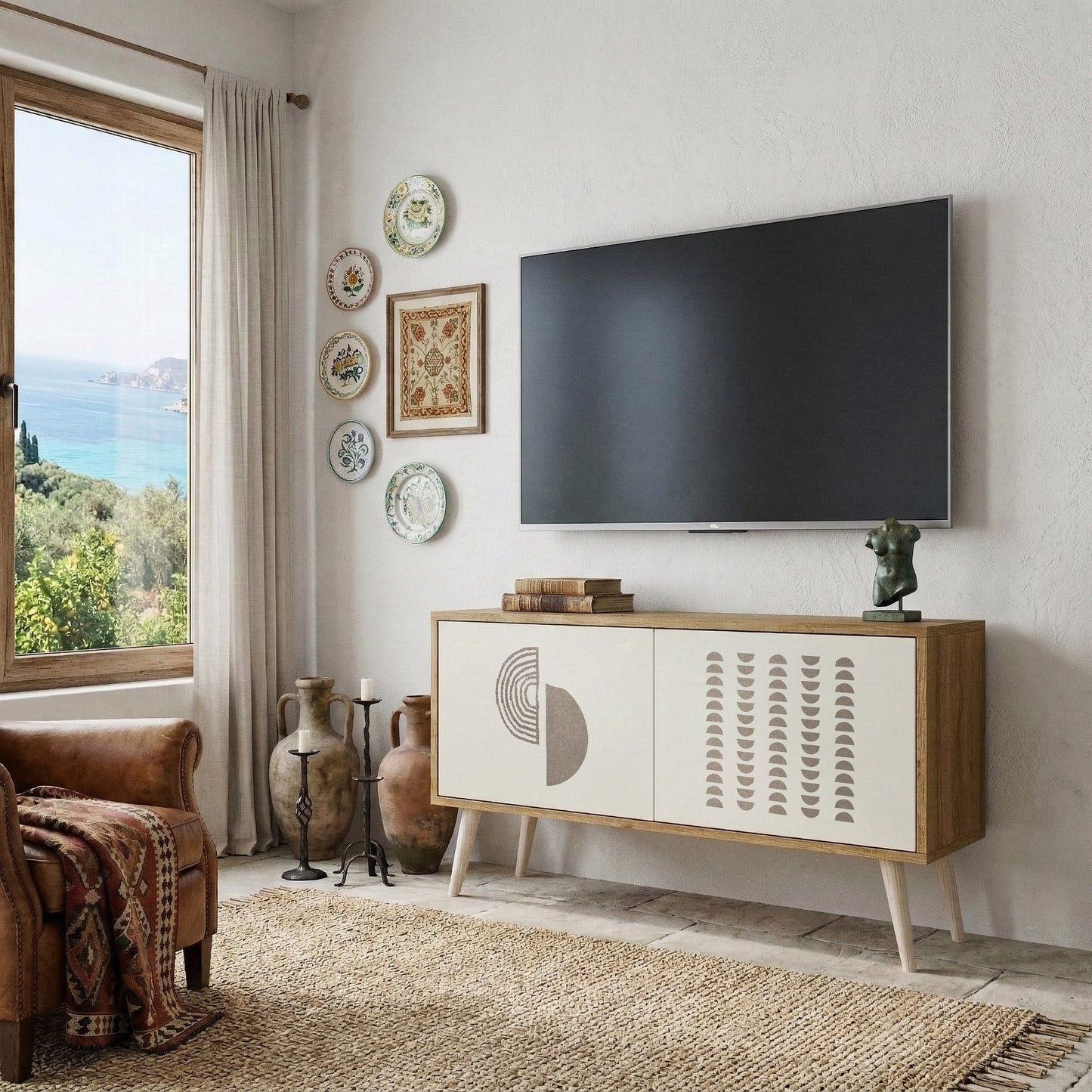 HARMONY ESSENCE Kompakt TV-bänk med 2 dörrar