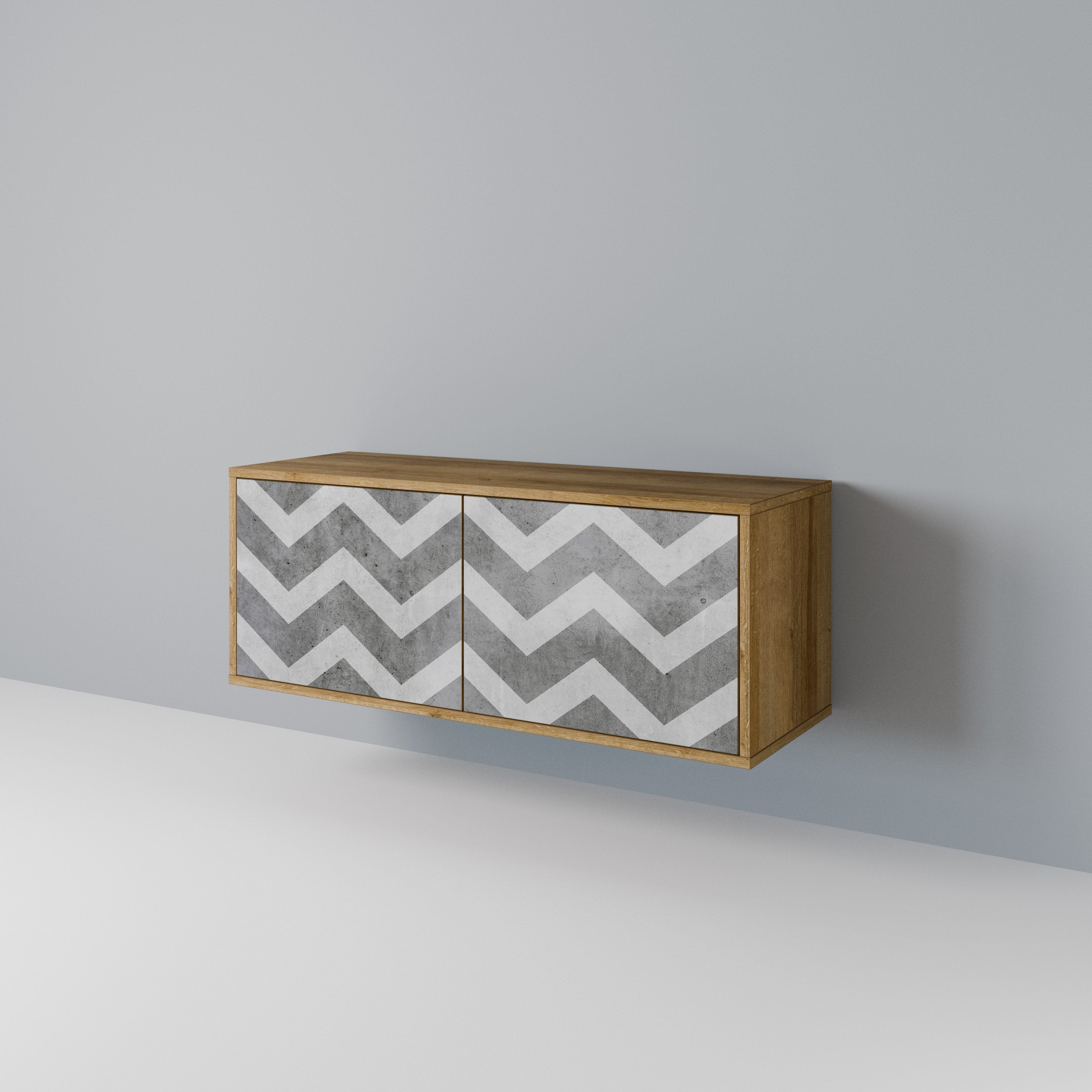 TOUGH ZIG ZAG Compact 2-Door TV Cabinet