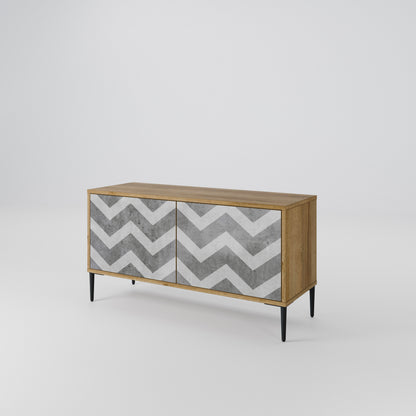 TOUGH ZIG ZAG Kompakt TV-bänk med 2 dörrar