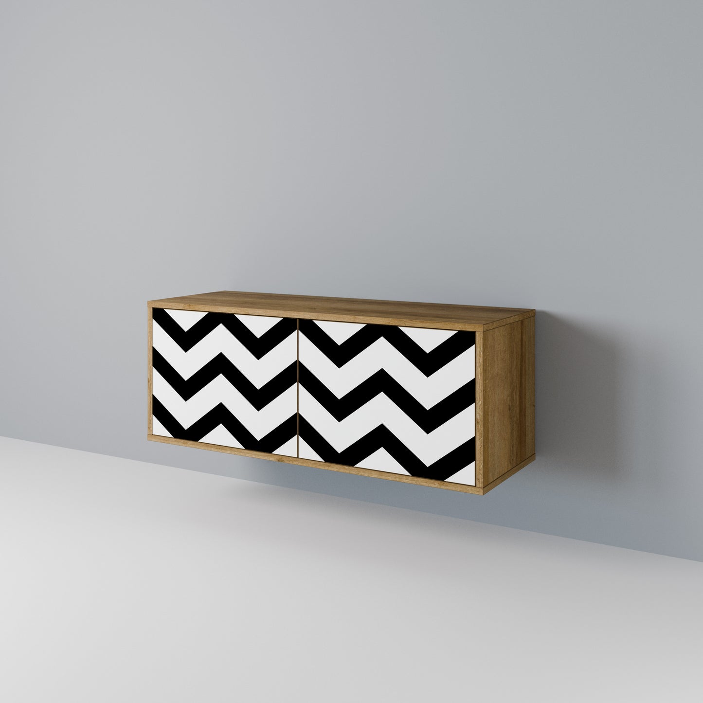 CLASSIC ZIG ZAG Kompakt TV-bänk med 2 dörrar