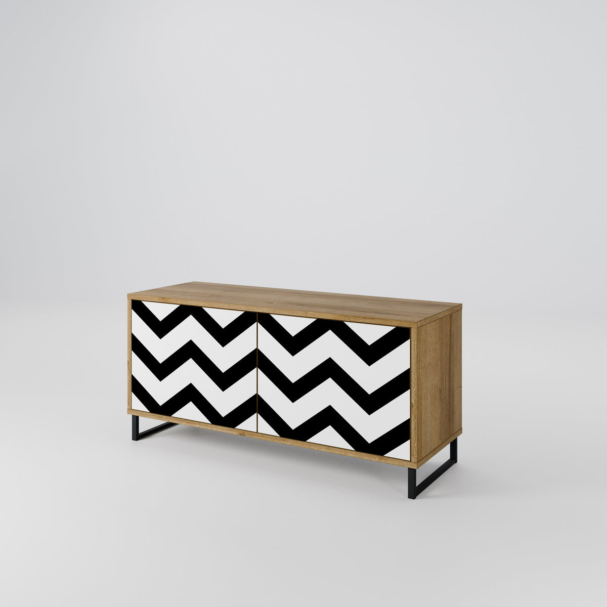 CLASSIC ZIG ZAG Kompakt TV-bänk med 2 dörrar