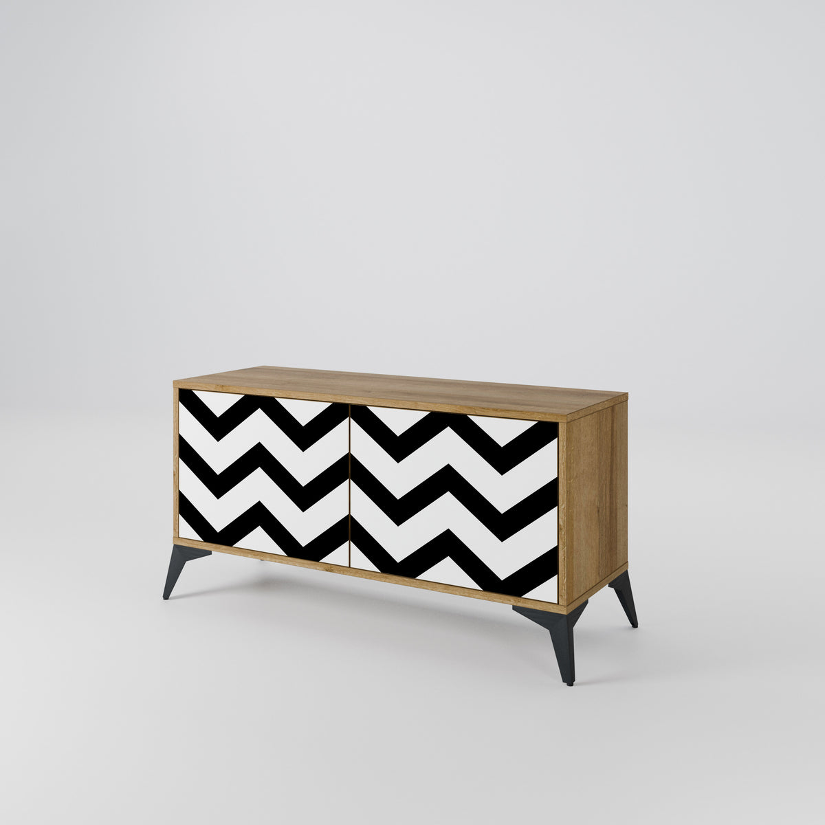 CLASSIC ZIG ZAG Kompakt TV-bänk med 2 dörrar