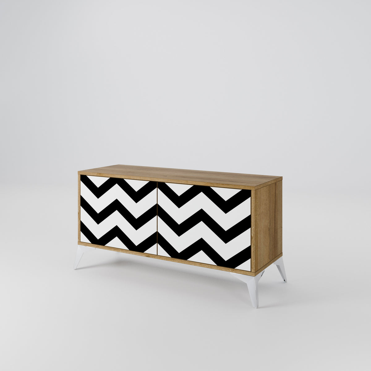 CLASSIC ZIG ZAG Kompakt TV-bänk med 2 dörrar