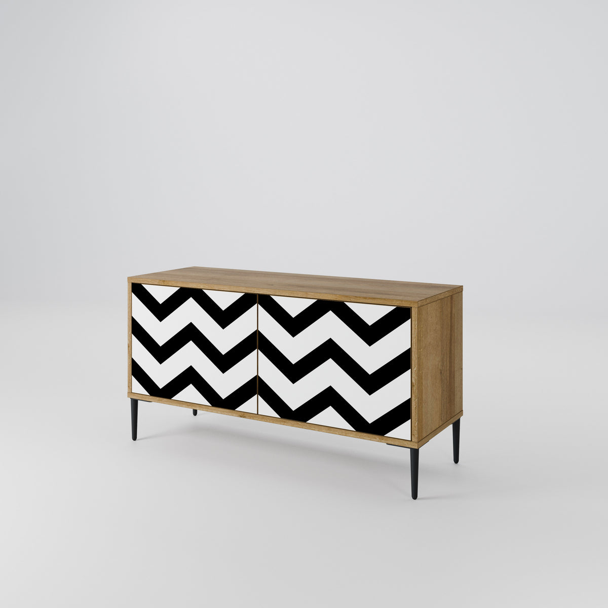 CLASSIC ZIG ZAG Kompakt TV-bänk med 2 dörrar