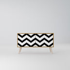 CLASSIC ZIG ZAG Kompakt TV-bänk med 2 dörrar