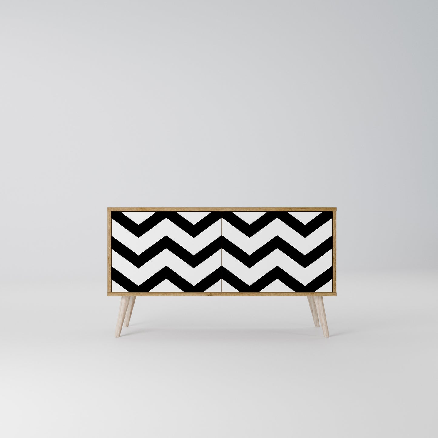 CLASSIC ZIG ZAG Kompakt TV-bänk med 2 dörrar