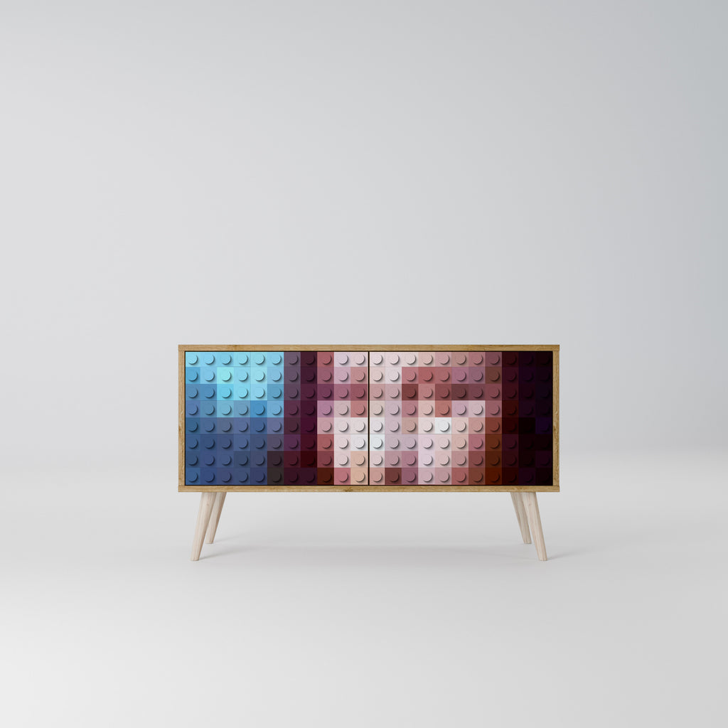 CONSTRUCTIVE ART Kompakt TV-bänk med 2 dörrar