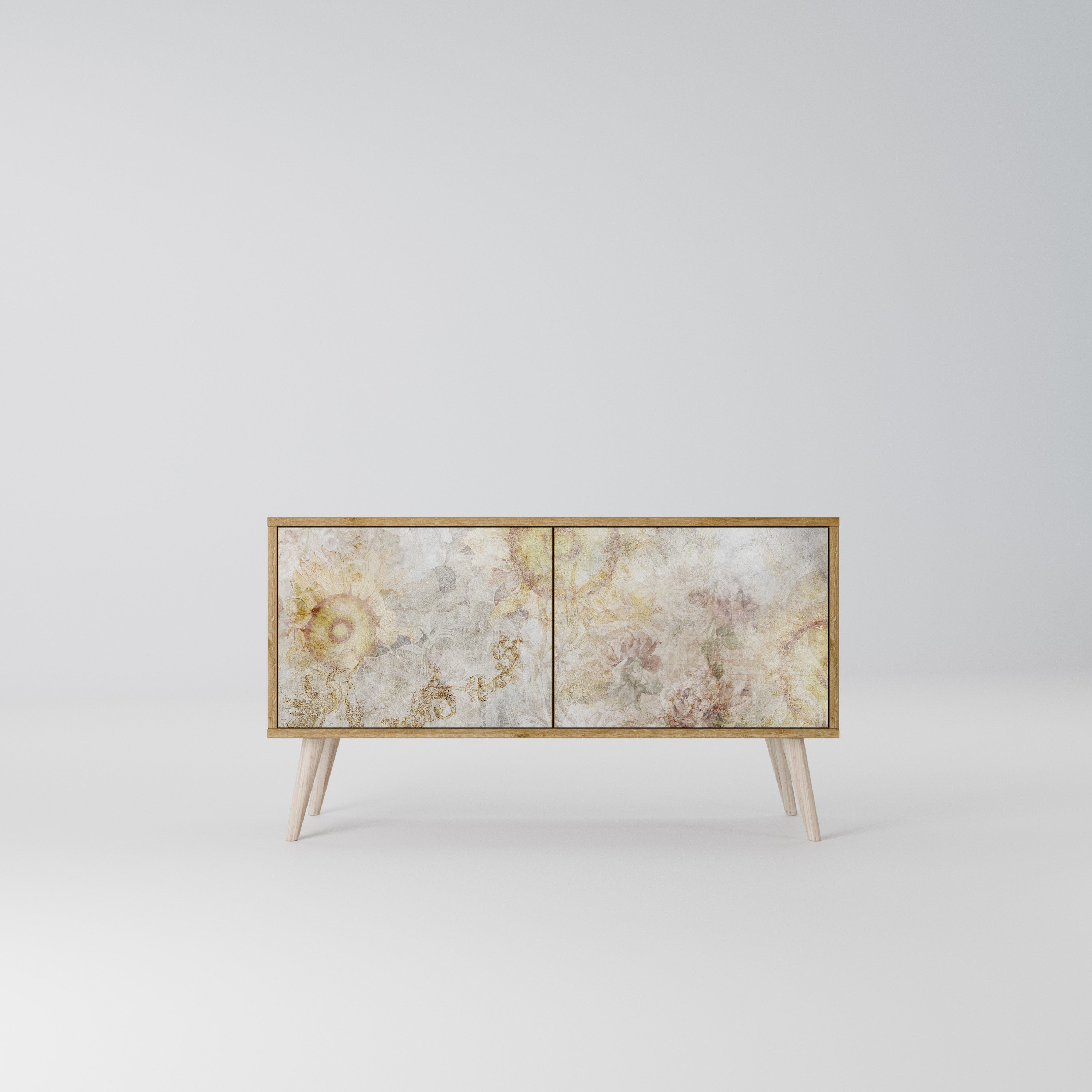 SUNFLOWER BLUR Kompakt TV-bänk med 2 dörrar