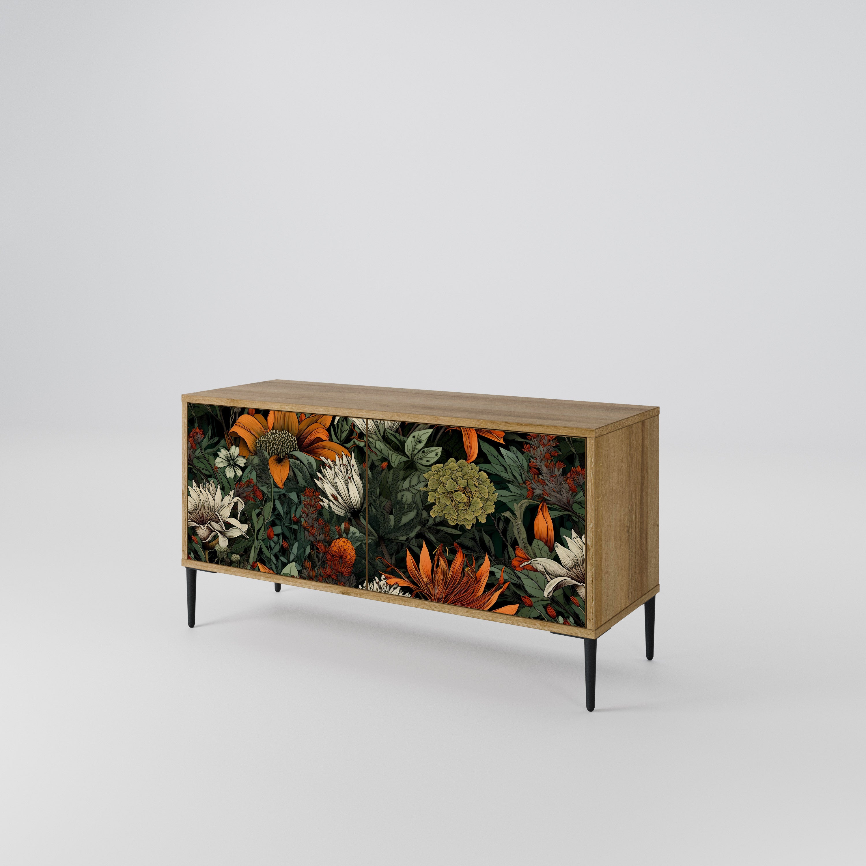 MIDNIGHT SPROUT Compact 2-Door TV Cabinet