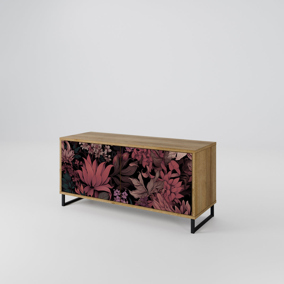 FLORAL WHISPER Kompakt TV-bänk med 2 dörrar