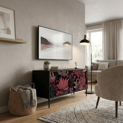 FLORAL WHISPER Kompakt TV-bänk med 2 dörrar