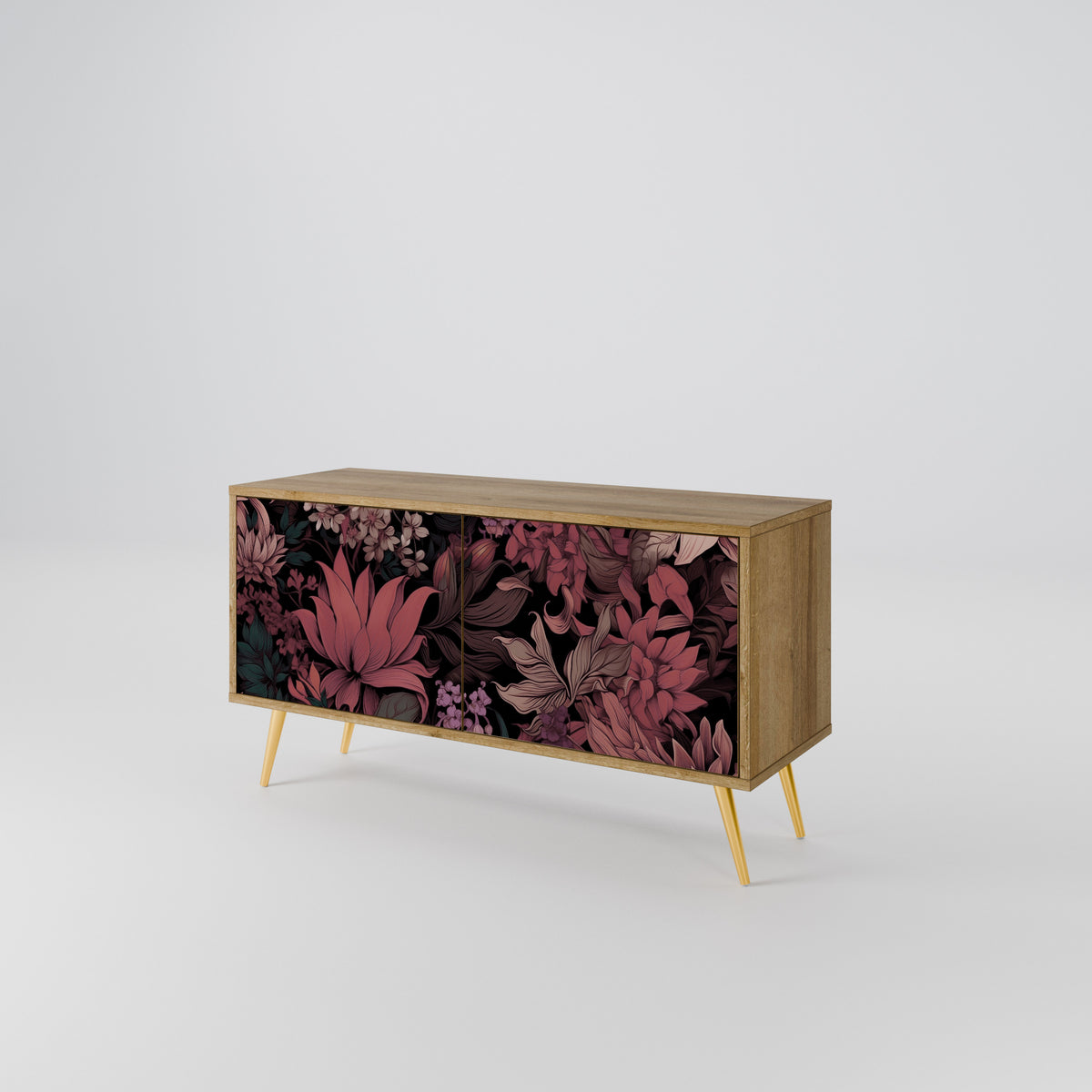FLORAL WHISPER Kompakt TV-bänk med 2 dörrar