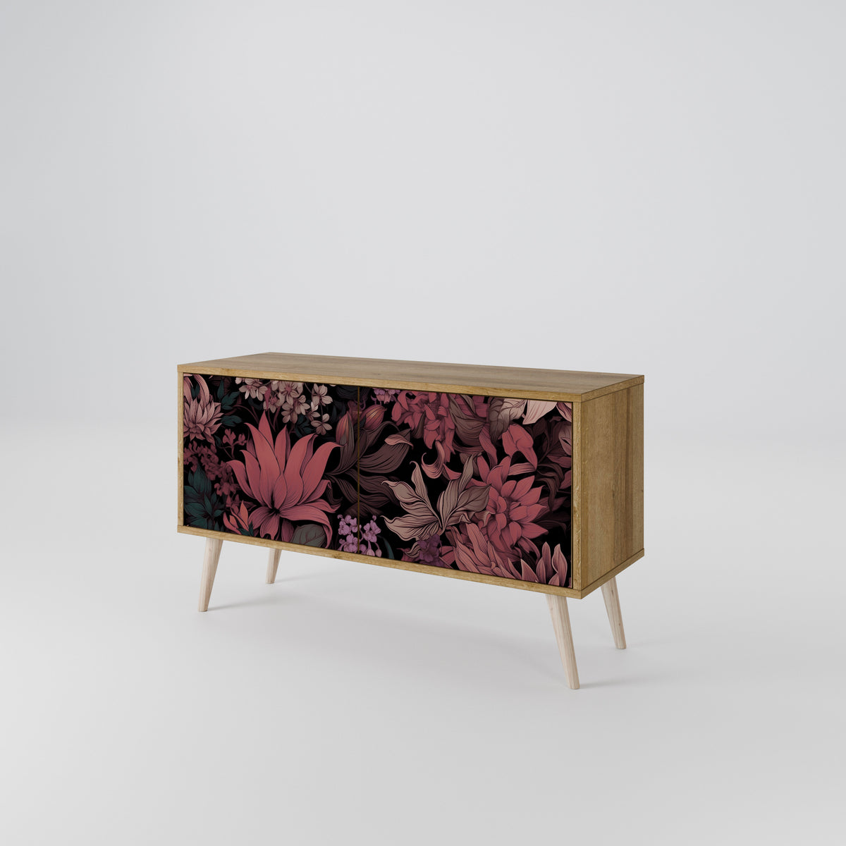 FLORAL WHISPER Kompakt TV-bänk med 2 dörrar