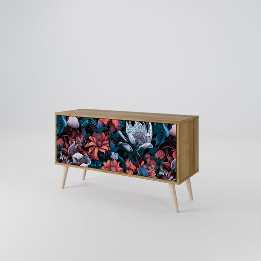 ETHEREAL BLOSSOMS Kompakt TV-bänk med 2 dörrar