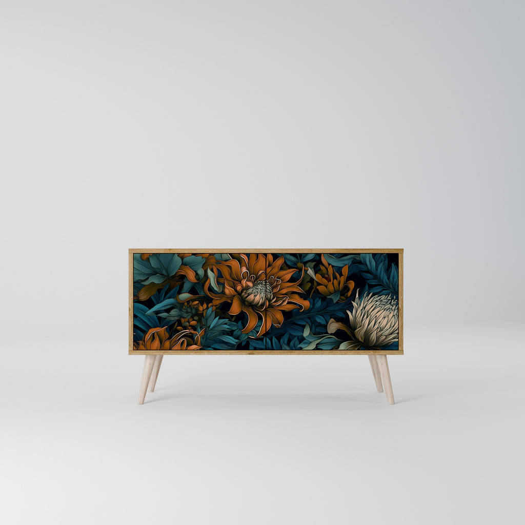 MORNING BLOOM Kompakt TV-bänk med 2 dörrar