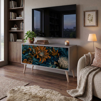 MORNING BLOOM Kompakt TV-bänk med 2 dörrar