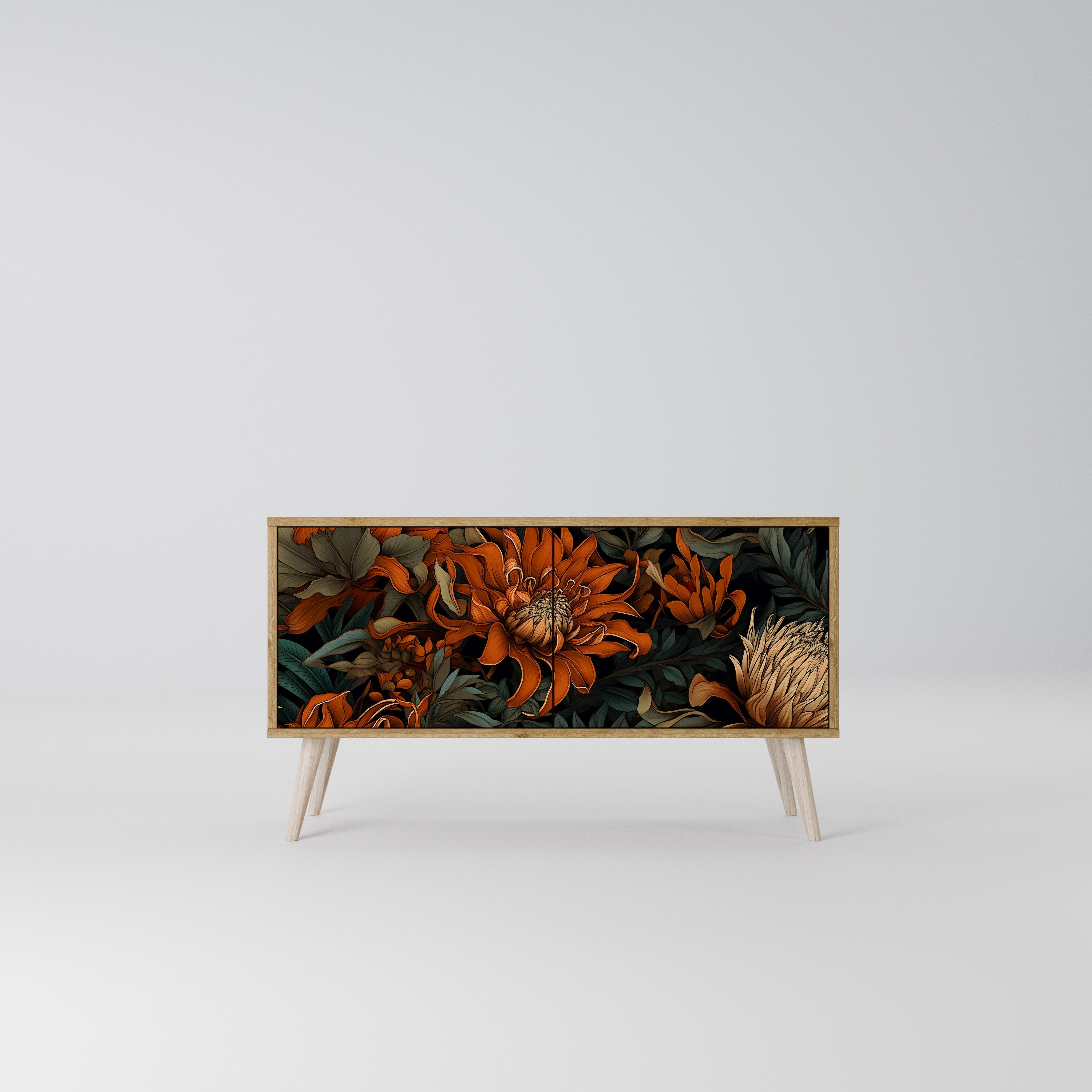 DAWN BLOOM Kompakt TV-bänk med 2 dörrar