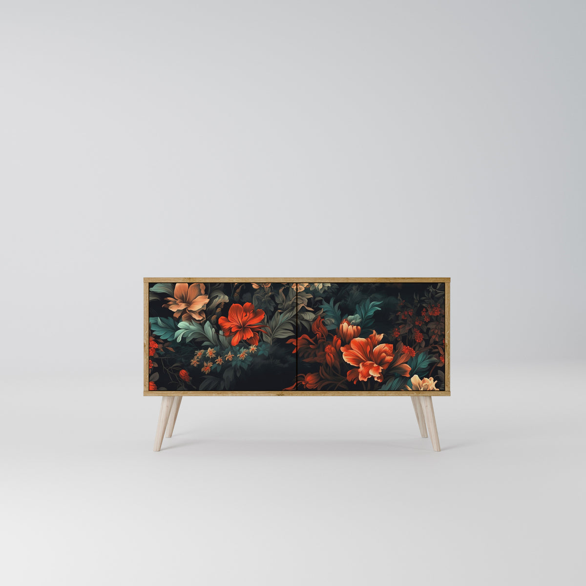 IMAGINARY BLOSSOM Kompakt TV-bänk med 2 dörrar
